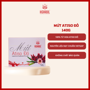 Mứt Atiso đỏ Hichagol thơm ngon dòn dai sản phẩm từ đài hoa Atiso đỏ [Hộp 140 gr]