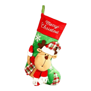 CHENJIE Dung lượng lớn Tất Giáng Sinh Ông già Noel Nai sừng tấm Túi kẹo Trang trí Giáng sinh Người tuyết Túi quà của ông già Noel Giáng sinh