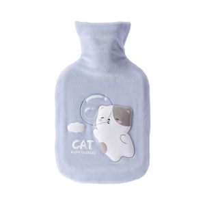 Túi chườm nóng lạnh bụng kinh đa năng 1000ml có lớp vải nhung bên ngoài  - Hoạt Hình