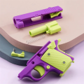 3D Gravity Knife Model Gun Mini 1911 Non-Firing Bullets Toy Gun Jumping Small Radish Knife Decompression Toy Butterfly Knife. 