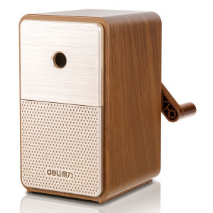 Deli Hand Crank Pencil Sharpener Thickness Adjustable Pencil Sharpener School Office Stationery