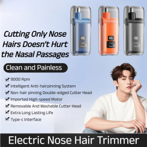 🌀 Efficient Rechargeable Nose Hair Trimmer - 360° Rotating Motor Washable Blades Multi-functional & Safe For Home Use