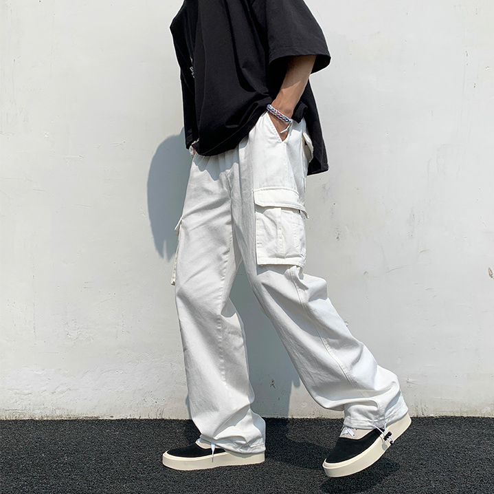 All white clearance cargo pants