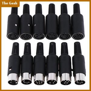 [The Gesh] DIN PLUG SOCKET CONNECTOR 3 4 5 6 7 8 PIN MALE FEMALE CHASSIS CABLE MOUNT