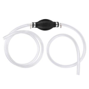 WAPKTY 2M Bơm nhiên liệu thủ công Ống PVC với kẹp Bơm hút xăng bằng ống hút Bền bỉ Tự mồi nước Chuyển dầu xăng ô tô Chuyển dầu nhiên liệu ô tô
