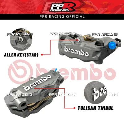 ♔BREMBO M3 K50 CALIPER PUMP SIAP BRACKET SIAP SKIM DEPAN BELAKANG FRONT REAR 4POT Y15ZR LC5S LC4S Y125ZR TULISAN TIMBUL♝