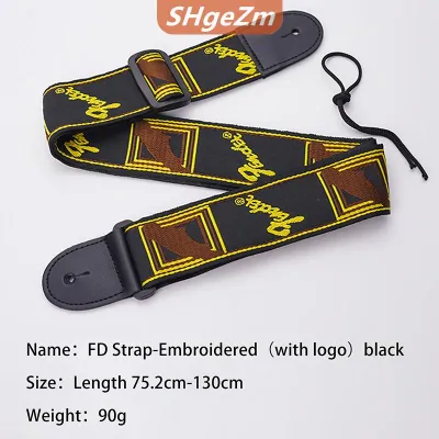 [COD] SHgeZm 1PC Thêu Dây Đeo Guitar da Acoustic điện Guitar mở rộng dây đai dân gian cổ điển Guitar gỗ vành đai vai