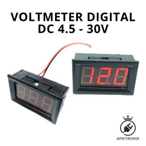 Digital Voltmeter dc 4.5-30v Voltmeter digital frame 0.56 inch 2 wire 2 kabel