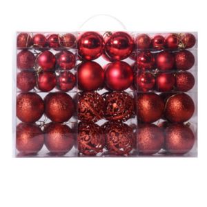 Hộp 100 phụ kiện trái châu trang trí noel đủ kiểu mix size 3cm-4cm-6cm QT365