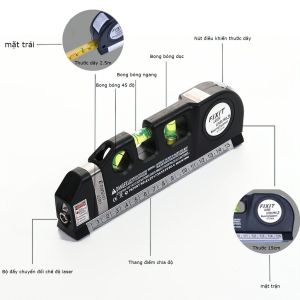 Thước Đo Laze HÀNG CHUẨN có TỪ TÍNH Ni vô Laser Đa Năng Level Laser Đánh Thăng Bằng Phiên Bản Mới Nhất-ESTLA