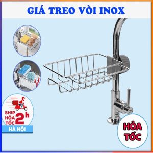 Giá Treo Vòi Đựng Đồ INOX Để Đồ Giẻ Rửa Chén Bát ráo nước
