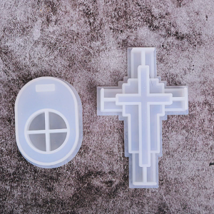 Unique Crucifix Holder Molds for Resin Epoxy Casting Mold for DIY Candlestick Tray Wedding Home Table De