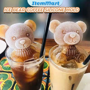 ItemMart Silicone 3D Bear Molder Ice-making Ice Cube Ice Mold Box Ice Cream Coffee Chocolate Molder