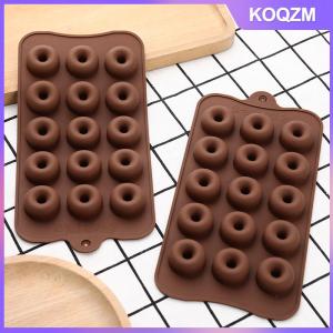 KOQZM 3D Donut Silicone Gummy Mold 15 Cavity Donut Ring Maker Chocolate Candy Cookie Mould Kitchen Tools