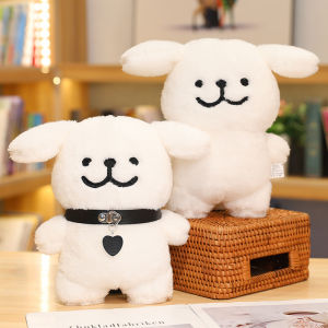 JOJO CASTLE  Cute Line White Dog Plush 50cm Throw Pillow Toy Anime Maltese Stuffed Animals 25cm Puppy Plushies Soft Kids Girls Toys Home Decor 线条小狗 马修斯