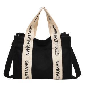COLOO Printing Gentlewoman Canvas Bag Print Thai Print Messenger Bag Portable Shoulder Bag Letter Tote Bag Women