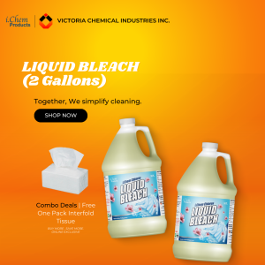 ICHEM PRODUCT LIQUID BLEACH SOLUTION (2 GALLONS) WITH FREE 1 PACK INTERFOLD TISSUE