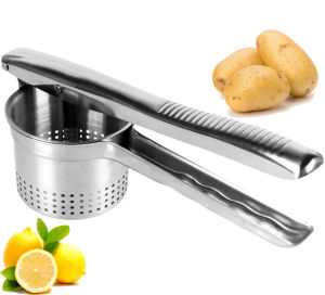 AH Food-Grade Stainless Steel Potato Ricer Masher Baby Food Mill Fruit and Vegetables Masher Large Capacity Easy To Clean