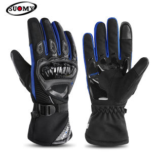 SUOMY Long Anti-fall Moto Motorcycle Gloves For Men Protection Gear Racing Riding Motocross Gloves Outdoor Sport Cycling MTB Gloves