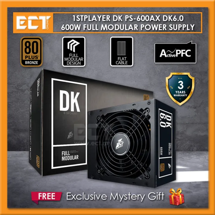 1STPLAYER DK PS-600AX DK6.0 DK 6.0 600W 80 Plus Bronze E-Sport Full Modular Gaming Power Supply Unit PSU