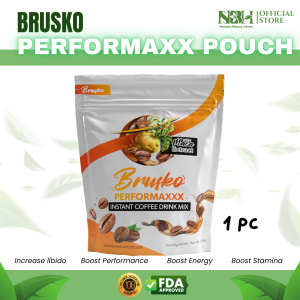 BRUSKO PERFORMAXXX Instant Coffee Drink Mix with Maca Extract - Pampagana para sa Lalaki Pampatagal