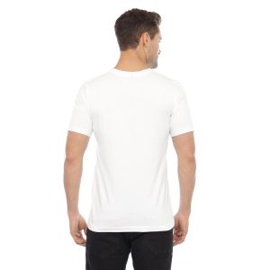 Kaos Polos Pria Vneck Lengan Pendek Bahan Katun Combed 30s Warna Putih Solid