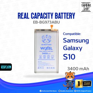 WIXEL Baterai EB-BG973ABU Samsung Galaxy S10 SM-G973F Double Power Real Capacity Batre Batrai Battery Original Ori Dual