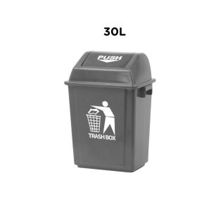 ถังขยะพลาสติก เกรดA (ฝาผลัก) 30L 50L 60L 100L  ถังขยะฝาผลัก สวิง ถังขยะเทศบาล ถังขยะกทม. ถังขยะนอกบ้าน ถังขยะในบ้าน ห้องน้ำ ห้องครัว Wheelie bin