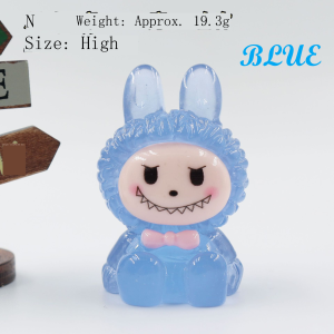 pajangan desktop meja dengan mode glow in the dark/ornamen kecil desktop mobil/mainan bercahaya/pajangan imut dan lucu/labubu glow in the dark terbaru