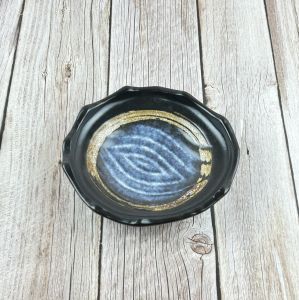 สไตล์เกาหลี  จานเซรามิค จานทรงลึก สีดำ-น้ำเงิน มี 3 ขนาด  7 นิ้ว/8.5 นิ้ว/11 นิ้ว