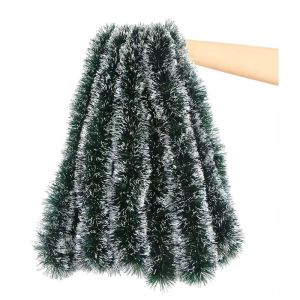 QIHUISHI Thanh lịch kim tuyến giáng sinh Garland cho trang trí nội thất kỳ nghỉ lễ hội trang trí tiệc