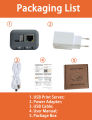 LOYALTY-SECU Portable USB Network Bluetooth Print Server Adapter for USB Printer Gray. 