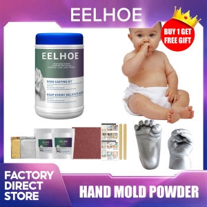 【GIFT】Eelhoe 3D Three-dimensional Model Powder DIY Clone Powder  Handmade Mini Handprints Footprints Model Powder Hand Foot Casting Mould Meterial Kit Clone Powder Set Growth Memorial Baby Couple Love