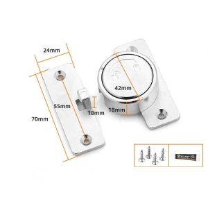 1set Grendel Slot Pintu Selot Selot Pintu Rumah Logam Slot Pintu Geser Putar Kunci Slot Jendela