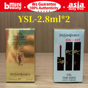 Bộ Son Lì YSL Black Tube Heart Mini 2 Chai ×2.8ml (Màu 416+610)or(Màu 216+231) Màu Nổi Bật Dưỡng Ẩm Chất Lượng Chính Hãng Dễ Mang Theo