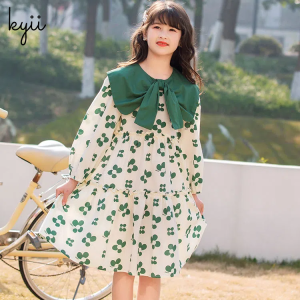 KYII Kids Girls Summer Dress Casual Loose Dress ky22239