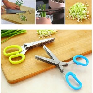 Gunting sayur 5 Lapis - Gunting daun bawang dan sayur pengganti fungsi pisau ukuran besar