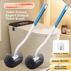 No-dead-corner Soft Bristle Long-handle Toilet Brush
