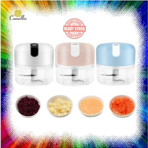 Electric Mini Garlic Chopper USB Rechargeable Portable Ginger Chili Minced Meat Chopper Masher Grinder