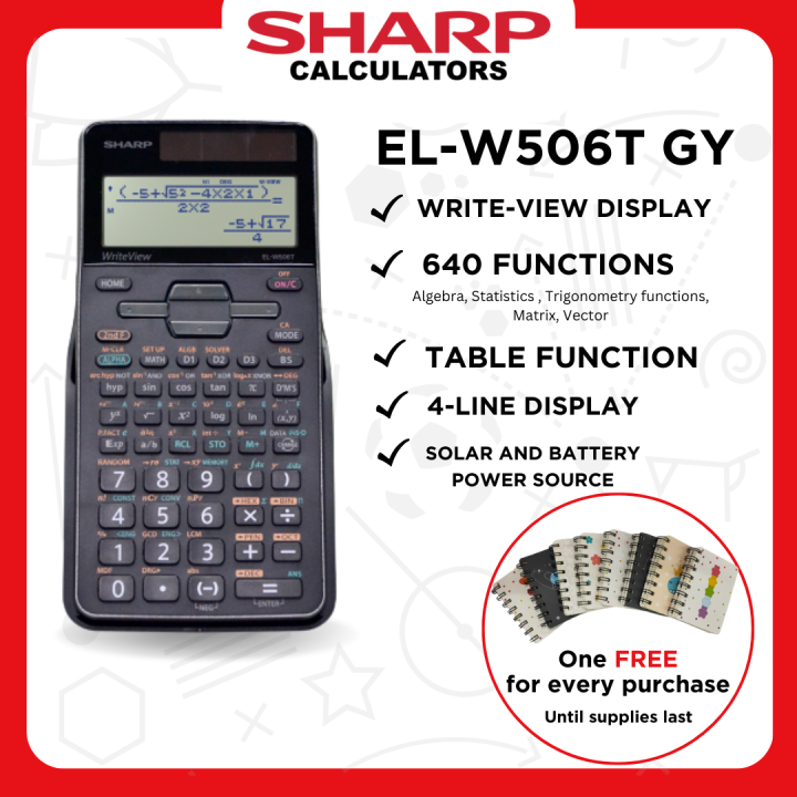 Sharp Scientific Calculator 640 Functions EL-W506T | Lazada PH