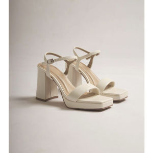 25twentyfives - V6 รองเท้าส้นตันสายคาด เรียบหรูดูแพง สูง4นิ้ว|ส่งตรงจาก Wilana shoes