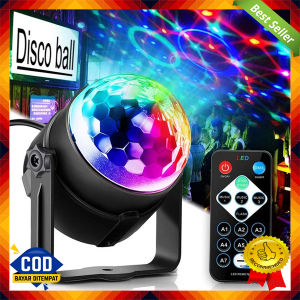 Lampu Disco Disko Proyektor LED RGB Berputar Lampu Pesta Ulang Tahun