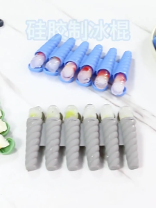 Silicone Bộ khuôn kem cho Handmade POPSICLES dễ dàng phát hành 6 khoang và khuôn mẫu duy nhất kem que nước làm khuôn
