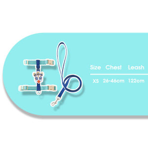 Cat Harness Leash Set Embroidery H Shape Escape Proof Vest Adjustable Strap Lightweight Kitten Set