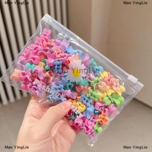 [COD] Man YingLie 100Pcs Colorful Small Girls Hair Clips Cute Flower Star Hair Claws Styling Hair Braid Hairpins Kids Hair Accessories Headwear
