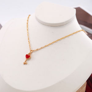 Hyl Jewelry 360N Kalung Titanium Wanita Karat Emas Silver Asli Panjang Muda Dan Anti Luntur