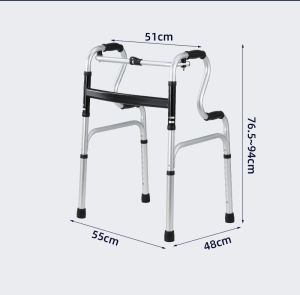 LUGG【Local delivery】Adult Walker Stainless Steel Walker Crutch Cane Tungkodthe Walker For Elderly Handicapped Walker Multifunctional rehabilitation walker
