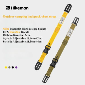 Hikeman Backpack Securing Strap Nifco Magnetic Ackpack Chest Strap Anti-Slip Sternum Strap for Hiking Camping Backpacks