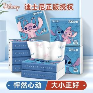 Tisu Stitch Printed Tissue Paper Cute Cartoon Pocket Facial Tissue Portable Handkerchief Small Pack