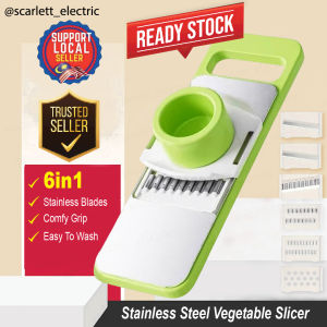 6in1 Multifunction Stainless Steel Vegetable Cutter Fruit Shredder Potato Slicer Grater Hand Guard / Alat Parutan Sayur